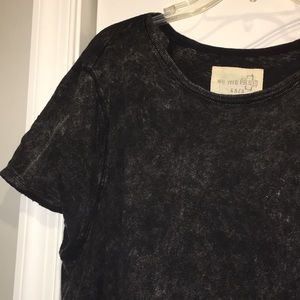 Free People black stone wash high/low tee Sz xs/s